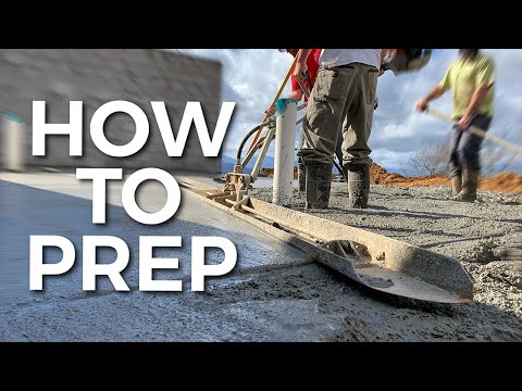 How to prep for pouring a concrete slab