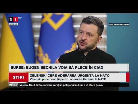 ZELENSKI CERE ADERAREA URGENTĂ LA NATO. Știri B1TV_12 dec. 2024