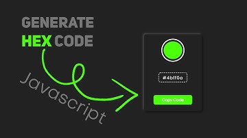 Generate Hex Color Code Using Javascript With Copy Button | Color Hex Code Generate | Javascript