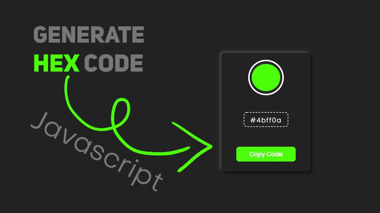 Generate Hex Color Code Using Javascript With Copy Button | Color Hex ...