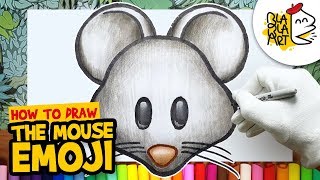 HOW TO DRAW THE MOUSE EMOJI | Cute Emoji Drawing Step by Step Easy For Kids | BLABLA ART