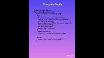 Try - Catch - Finally in Exception Handling #ExceptionHandling #TryCatchFinally