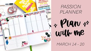 Plan with Me // My First Passion Planner PWM // March 14-20