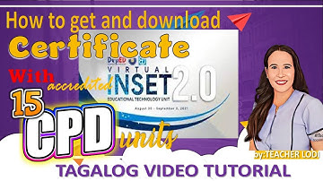 HOW TO DOWNLOAD CERTIFICATE OF RECOGNITION IN VINSET 2.O WITH 15 CPD UNITS (UPDATES)