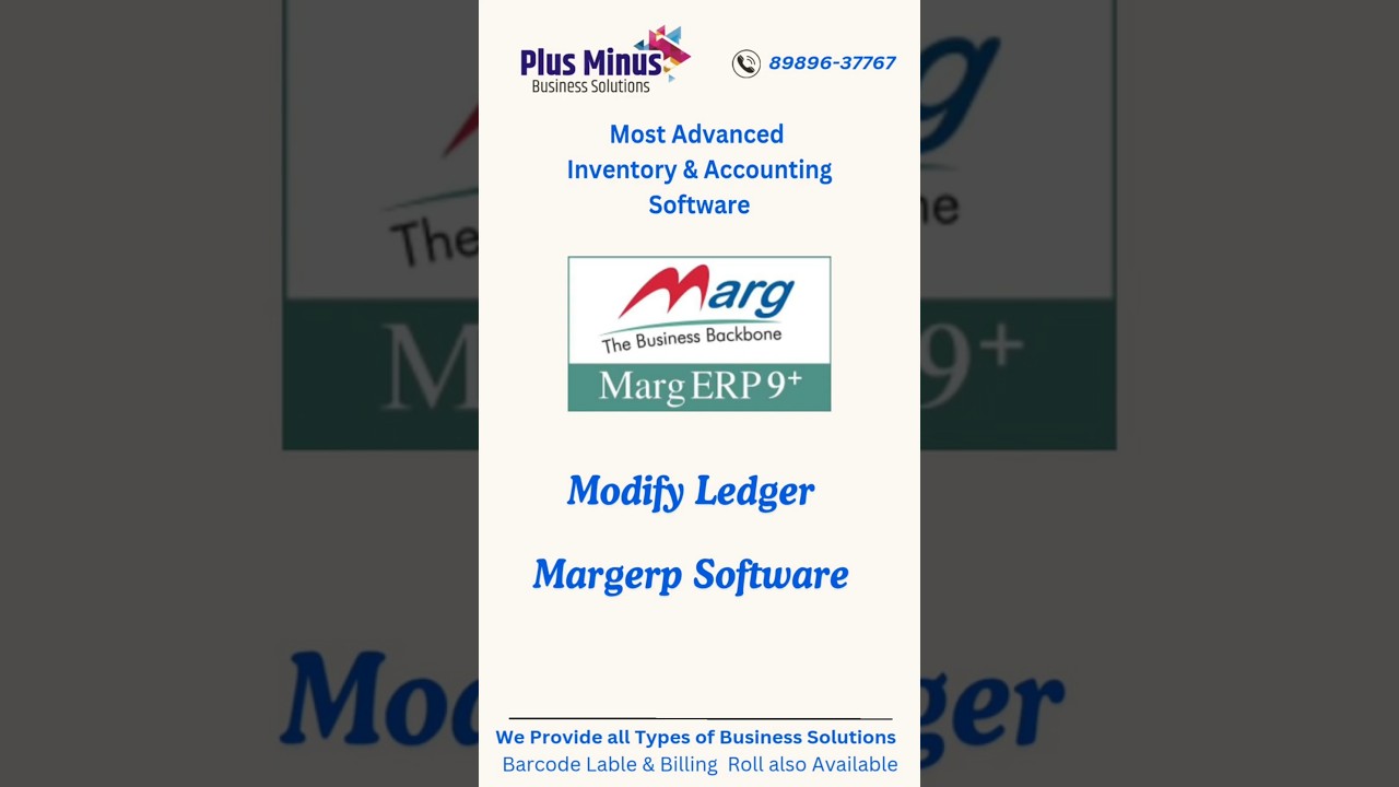 Modify Ledger in Marge Software.