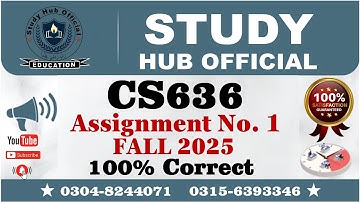 CS636 assignment 1 solution Fall 2025 | CS636 assignment 1 solution 2025 | CS636 Assignment 1 100%