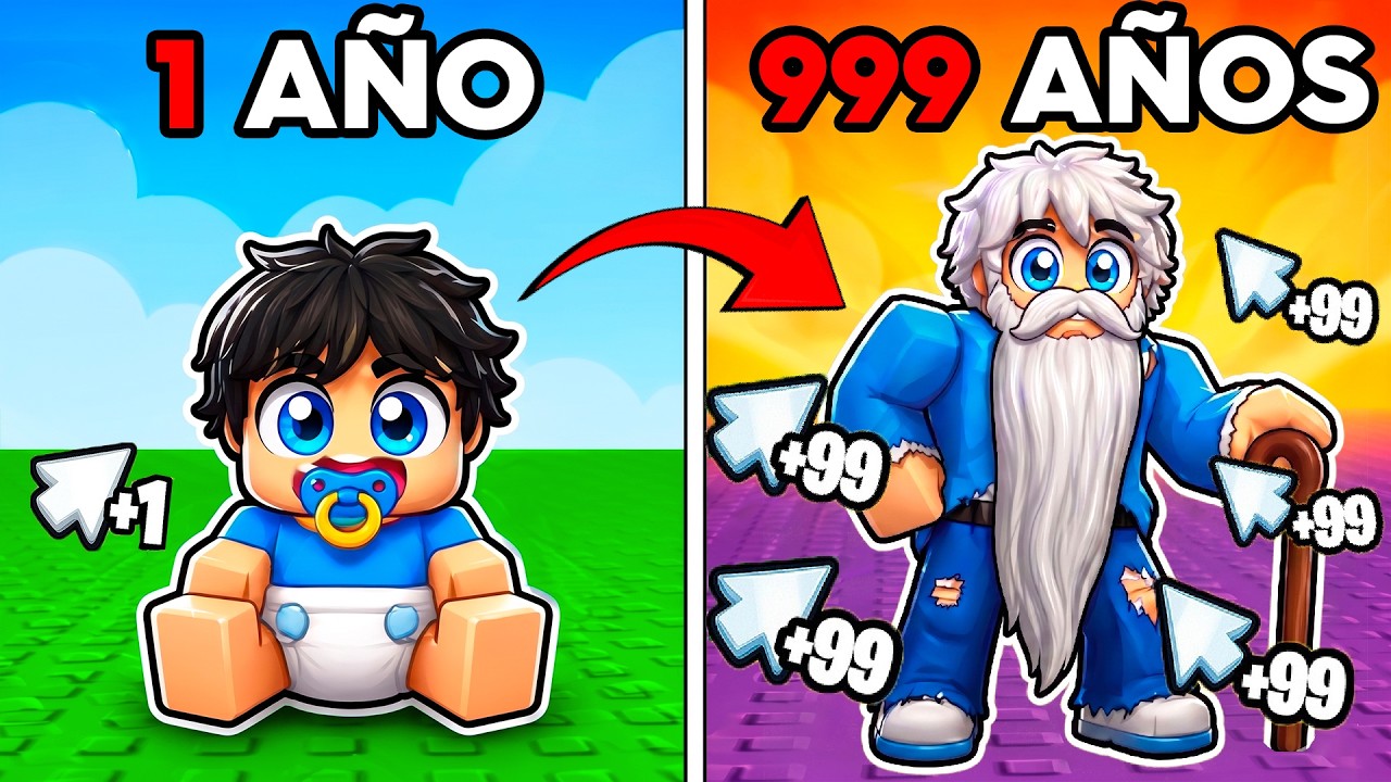 Cada Click +1 AÑO de EDAD en Roblox...