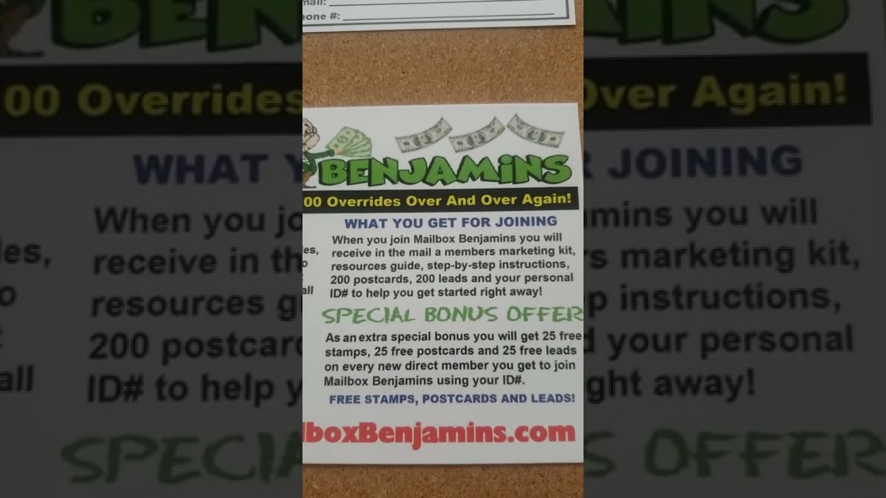 Mailbox Benjamin's The Time is now to Join Save & Receive $100 Direct Sales🤑💥💥