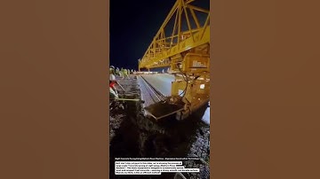 Night Concrete Paving Using Slipform Paver Machine – Impressive Construction Technology!.