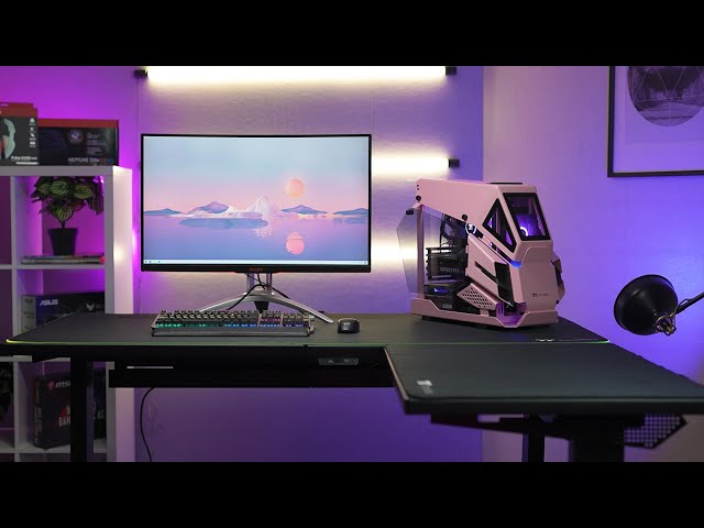 Thermaltake ToughDesk 500L RGB L-Shaped Desk with Full Surface 16.8 Million Color Software Enabled RGB Mouse Pad Electric Height Adjustable Battlestation Gaming Computer Desk GGD-EDL-BKEINX-01 Thermaltake ToughDesk 500L RGB L-Shaped Desk with Full Surface 16.8 Million Color Software Enabled RGB Mouse Pad Electric Height Adjustable Battlestation Gaming Computer Desk GGD-EDL-BKEINX-01