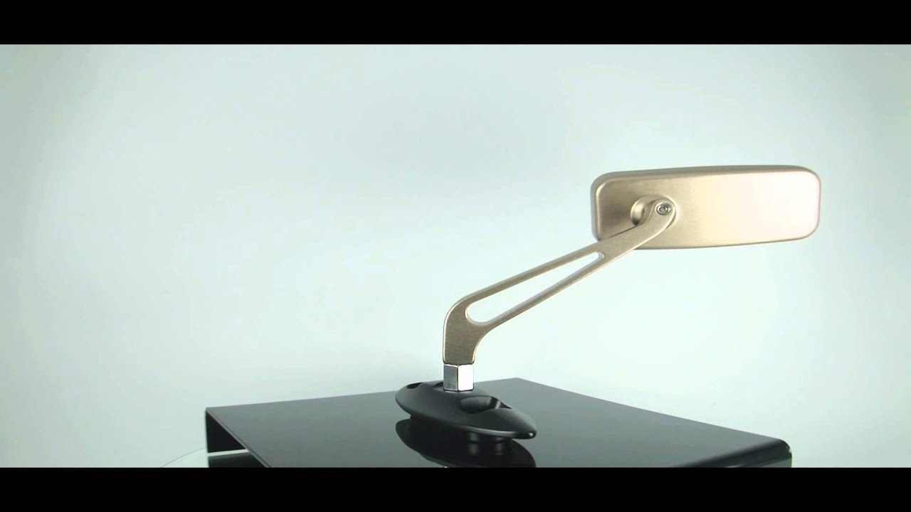 Magazi motorcycle mirror Classic Champaign Aluminum for 10MM 5/16" blue glass www.kiwav.com