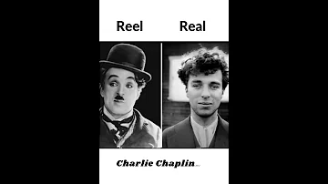 Real image of Charlie Chaplin .