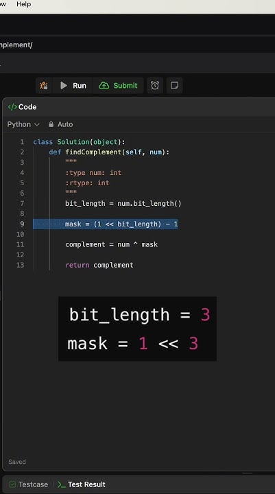 Leetcode 476 - Number Complement #coding #python #faang #programming # ...