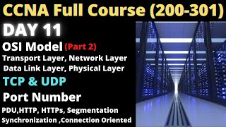 CCNA DAY 11 | OSI Model Part 2 | Transport Layer, Network Layer, Data Link Layer, Physical Layer