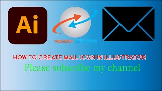 How To Create Mail Icon In Illustrator /G mail Icon / Envelop Icon || Yousuf graphic