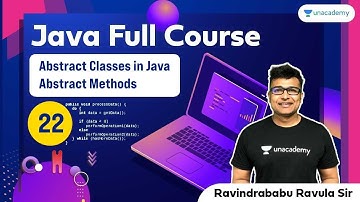 Abstract Classes in Java | Abstract Methods | L:22 | Java | Ravindrababu Ravula