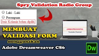 Membuat validasi form input - Spry Validation Radio Group