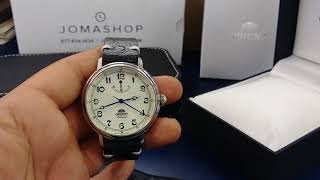 Orient Monarch Mechanical Watch with CheapestNatoStraps.com Swedish Ostrich Leather Strap