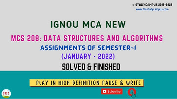 MCS-208 Solved Assignments 2022 | Useful For TEE Exams
