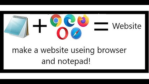 How to make a website using notepad | beginner