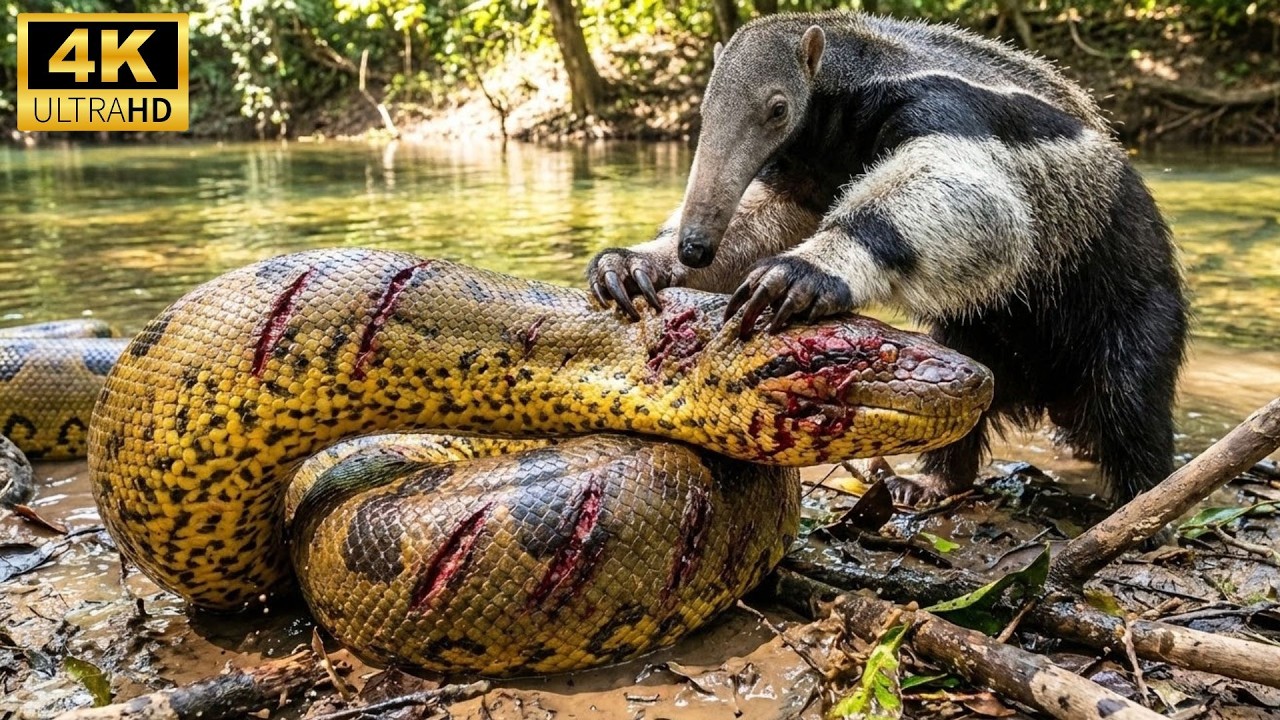 Giant Anaconda vs. Giant Anteater: A Mother's Desperate Fight to ...