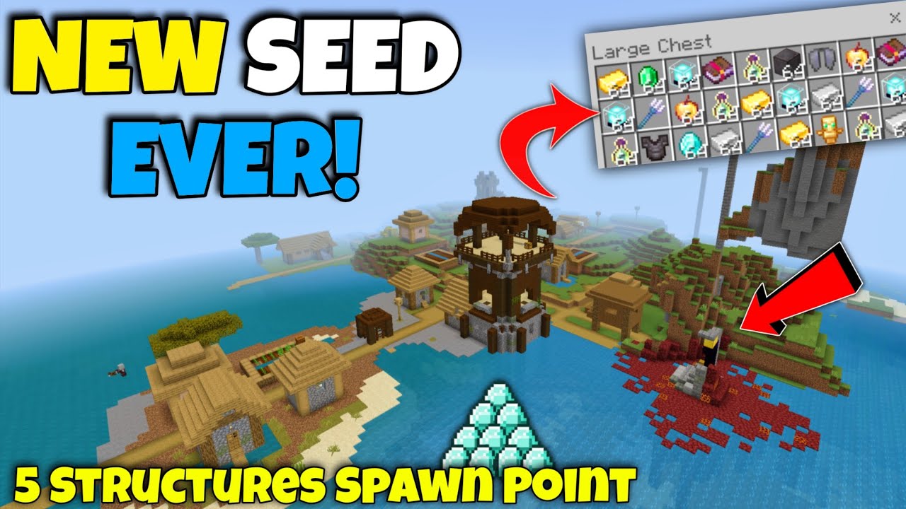 NEW Seed Ever in Minecraft Bedrock 1.21.93 | 5 Structures Spawn Point 🔥 ...