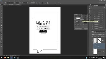 how to create inspirational quote in photoshop CS6