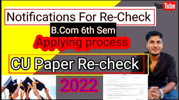 CU REVIEW NOTIFICATIONS 2022 : B.Com 6TH SEM Paper Review |  Notifications Out 🔔 @R2KKnowledge