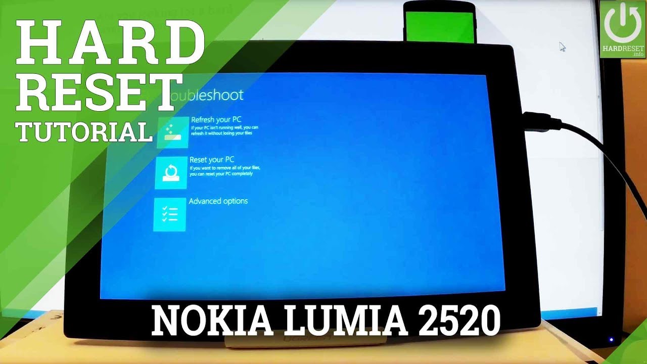 NOKIA Lumia 2520 HARD RESET / Bypass Password / Windows Format - YouTube