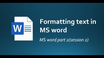 Formatting text in MS word | MS word part 2