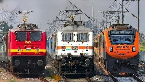 Dangerous 130kmph WAP4 Karmabhoomi+Bikaner Duronto+Howrah Rajdhani+Tejas attacks Umroli-IR 