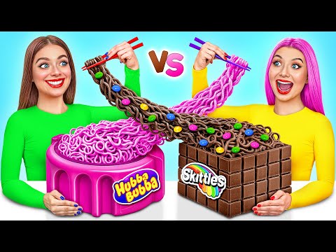 Bubble Gum vs Chocolate Food Challenge | Edible Battle by TeenDO Challenge