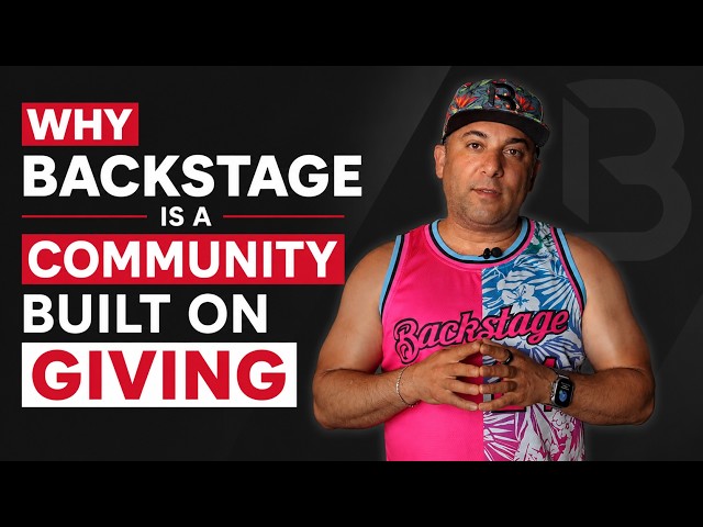 Why Backstage Is a Community Built on Giving
