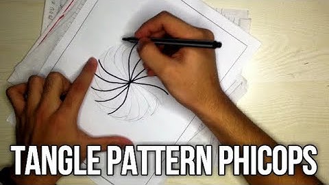 How to Draw Tangle Pattern Phicops in a Circle Time-lapse | DRAWING 008