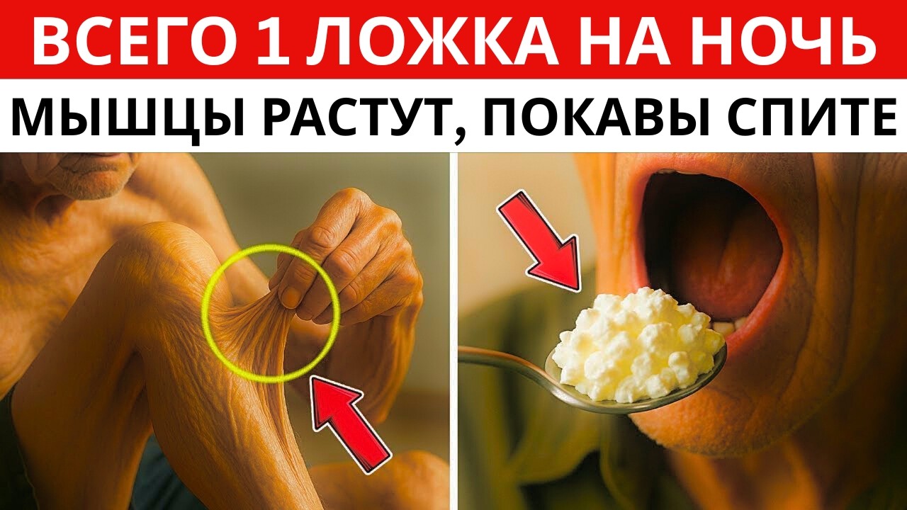 Пожилым — ешьте ЭТО перед сном чтобы мышцы не исчезали! Топ 4 продукта