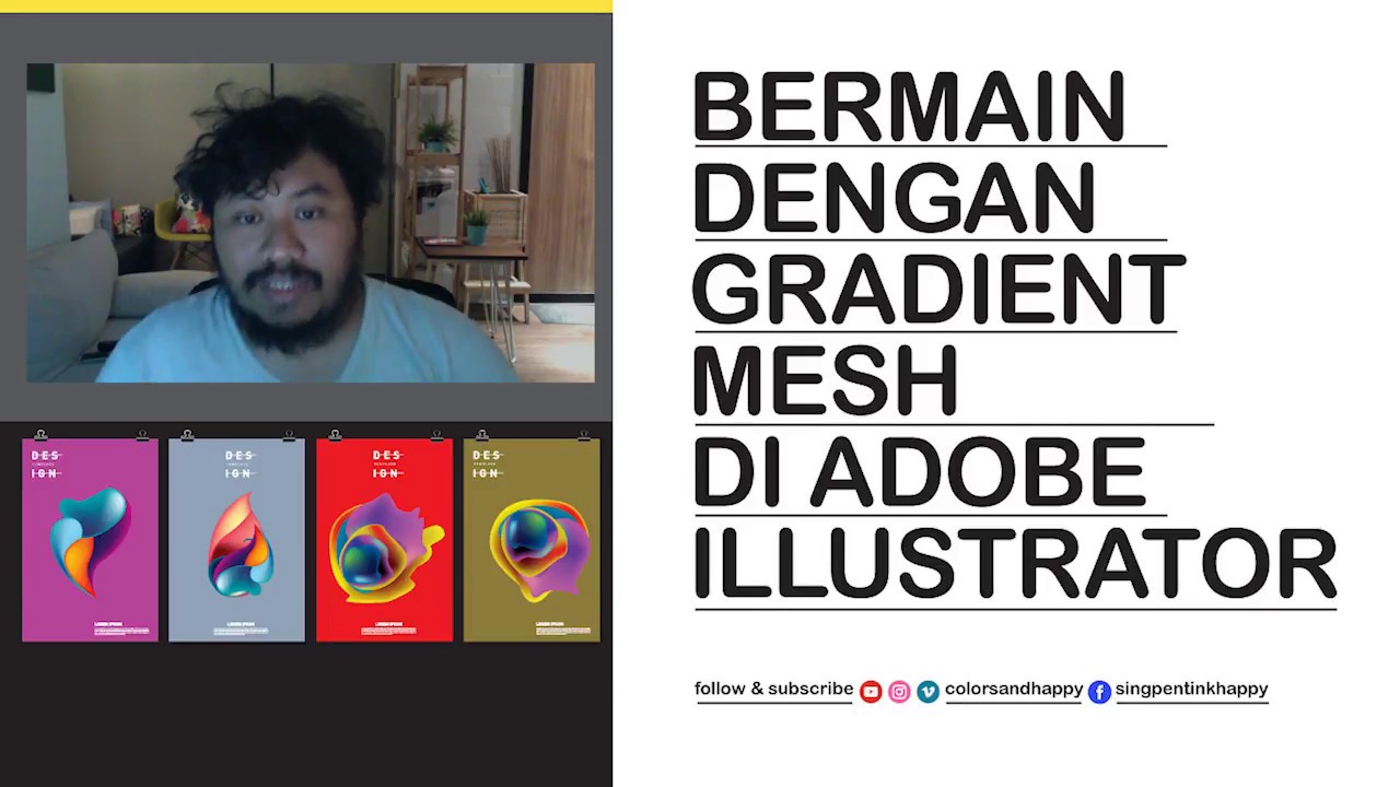 Bermain dengan gradient mesh di adobe illustrator - YouTube