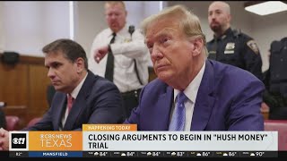 Closing arguments set to begin Tuesday in Trump 'hush money' trial