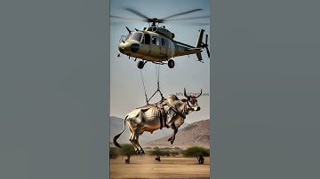 Helicopter Lifts Cow in a Daring Rescue Mission! 🐮🚁 | Unreal AI Animation
