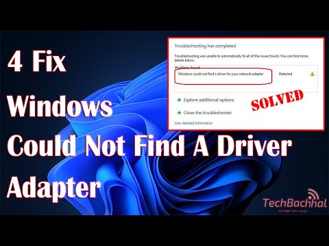 Windows could not Find a Driver for your Network Adapter FIX