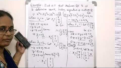 Reduction of Quadratic from to Canonical form by Orthogonal Transformation