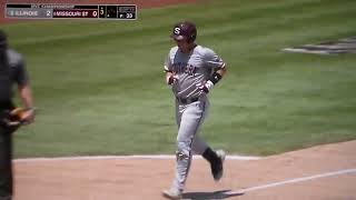 Southern Illinois Nick Hagedorn hits home run vs. Missouri State in MVC tourney, 5/29/22
