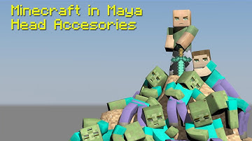 Minecraft in Maya 3D Animation Tutorial - Helmets and Head Pieces