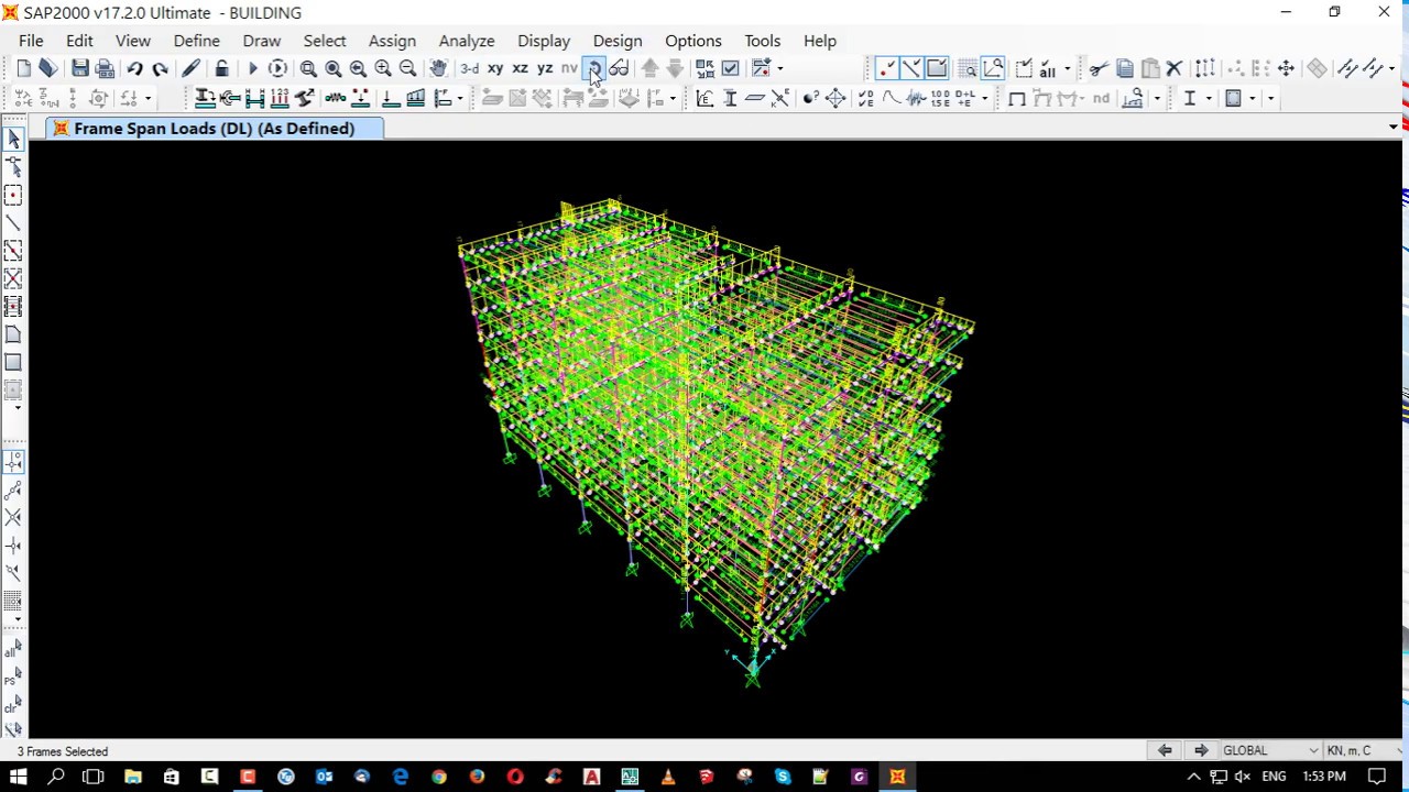 CSi sap2000 steel structure design of Building 06 - YouTube