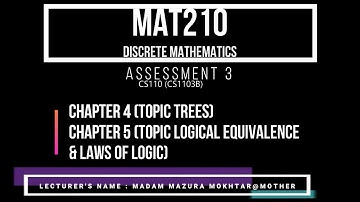 MAT210 DISCRETE MATHEMATICS CHAPTER 4&5 CS1103B