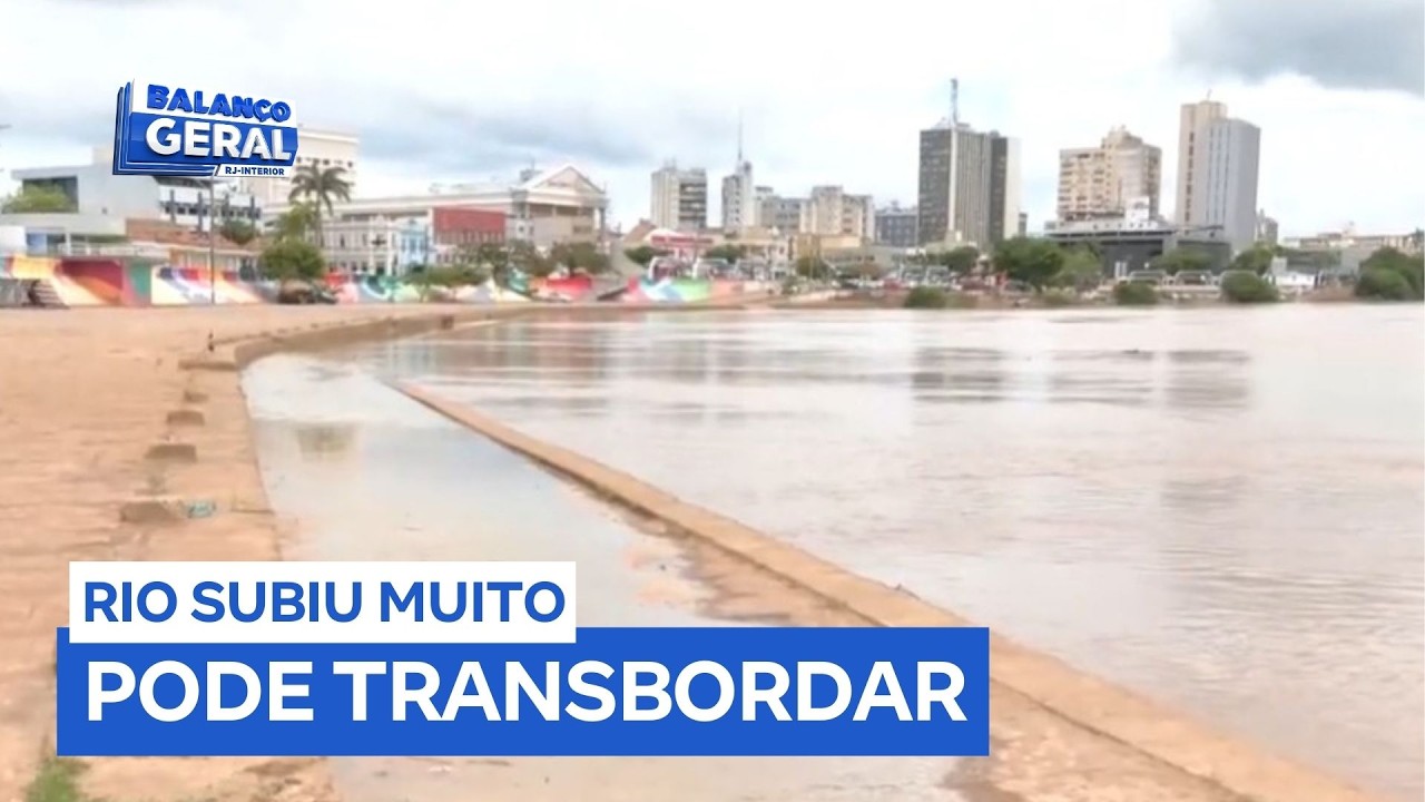 Rio Paraíba do Sul atinge níveis preocupantes após fortes chuvas