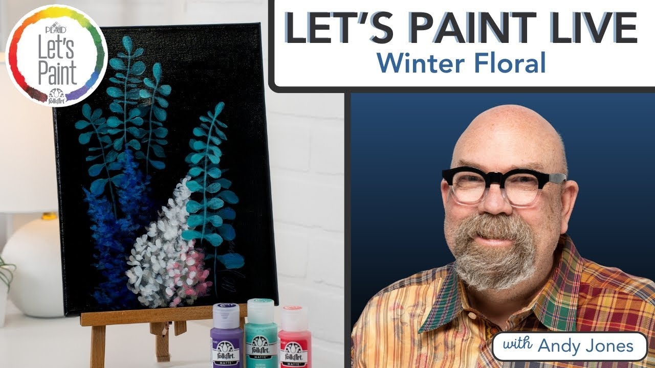 Learn to Paint a Winter Floral! YouTube