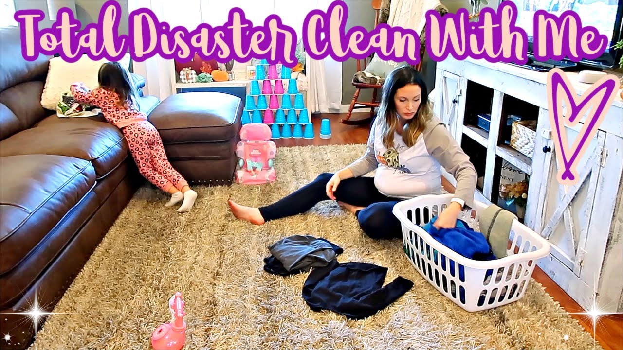 TOTAL DISASTER CLEAN WITH ME | PREGNANT CLEAN WITH ME | BRIANA STEVENSON