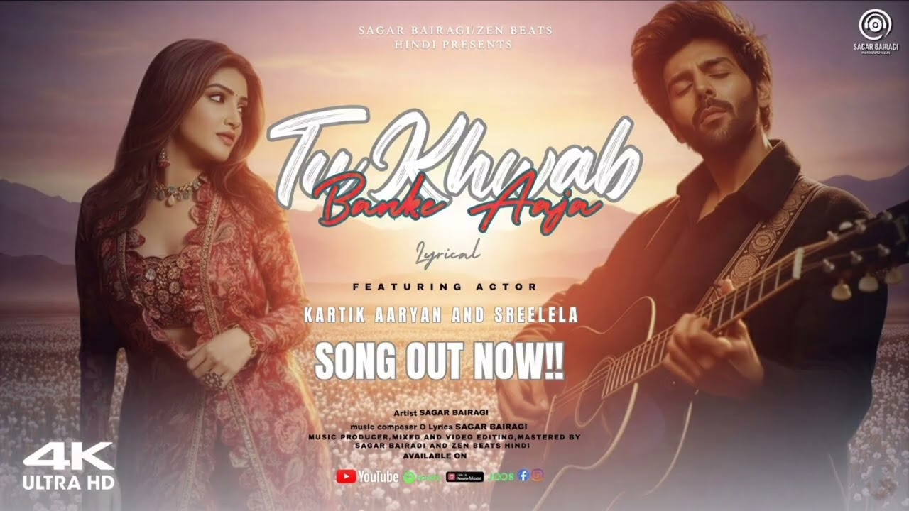 New Song 2026 | Tu Khawab Banke Aaja | Kartik Aaryan & Sreeleela | New Romantic Song | Sagar Bairagi
