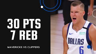 Dallas Mavericks Kristaps Porzingis 30 Pts 7 Reb 2 Threes Vs Clippers 2122 Season Hd