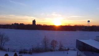 Drone flight over the icy Delaware River near Trenton, Jan. 25, 2016